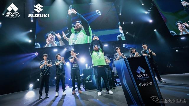 スズキ、格闘ゲーム世界大会「Evo」に協賛　日米仏3大会でコラボバイクも展示